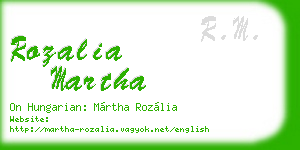 rozalia martha business card