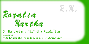 rozalia martha business card